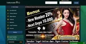 TARUHANTOTO – Bonus Member Baru 20%