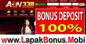AON338 – WELCOME BONUS DEPOSIT 100% SPORTSBOOK MEMBER BARU