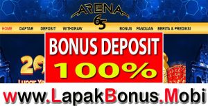 ARENA65 – BONUS DEPOSIT 100% SPORTSBOOK MEMBER BARU