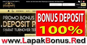 GOLDENMPO – WELCOME BONUS DEPOSIT 100% LIVE CASINO MEMBER BARU