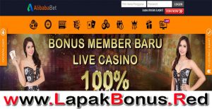 ALIBABABET – WELCOME BONUS DEPOSIT 100% LIVE CASINO MEMBER BARU