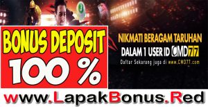 CMD77 – WELCOME BONUS DEPOSIT 100% LIVE CASINO MEMBER BARU