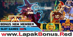 SARANACASH – WELCOME BONUS DEPOSIT 100% SLOT GAMES NEW MEMBER
