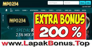 MPO234 – EXTRA BONUS DEPOSIT SPORTSBOOK 200% MEMBER BARU