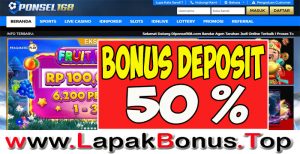 PONSEL168 – WELCOME BONUS DEPOSIT SLOT GAMES MEMBER BARU 50%