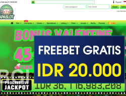 APASLOT – FREEBET GRATIS TERBARU TANPA DEPOSIT RP 20.000