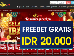 SOV777 – FREEBET GRATIS TERBARU TANPA DEPOSIT RP 20.000